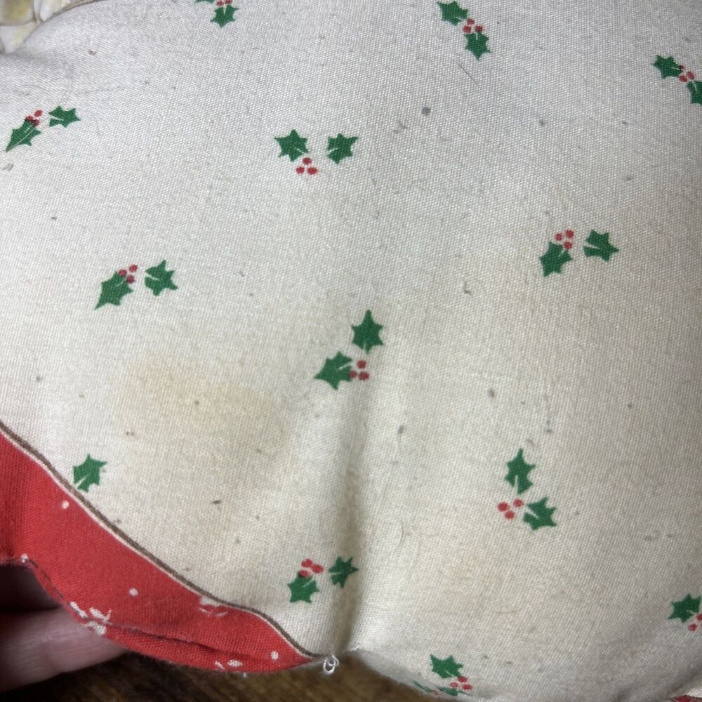Vintage Hand Made Christmas Angel Pillow Plush Blonde Hair Green Eyes 70’s Vibes - Picture 4 of 10